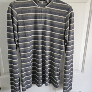 Bogner Gray and White Striped Women's Hoodie